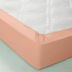 Linge de lit uni polyester-coton Colombine