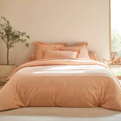 Linge de lit uni polyester-coton Colombine