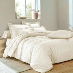 Linge de lit uni polyester-coton Colombine