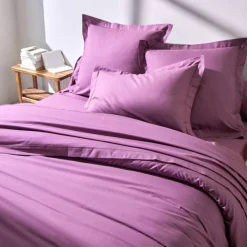 Linge de lit uni polyester-coton Colombine