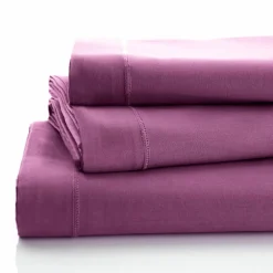 Linge de lit uni polyester-coton Colombine
