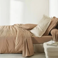 Linge de lit uni polyester-coton Colombine