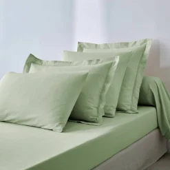 Linge de lit uni polyester-coton Colombine