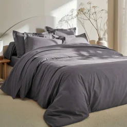Linge de lit uni polyester-coton Colombine