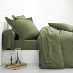 Linge de lit uni polyester-coton Colombine