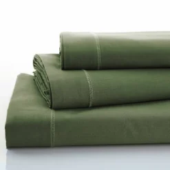 Linge de lit uni polyester-coton Colombine