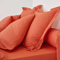 Linge de lit uni polyester-coton Colombine