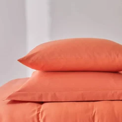 Linge de lit uni polyester-coton Colombine