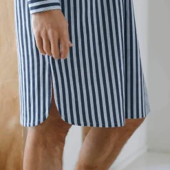 Liquette pyjama rayures flanelle coton