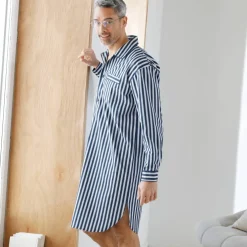 Liquette pyjama rayures popeline coton