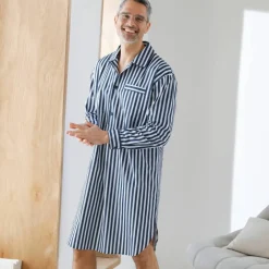 Liquette pyjama rayures popeline coton