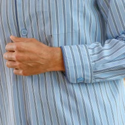 Liquette pyjama rayures popeline coton