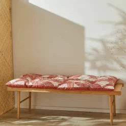 Long coussin déco imprimé feuillage