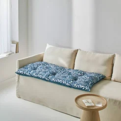 Long coussin déco imprimé feuillage