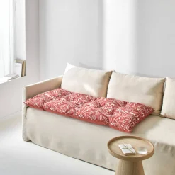 Long coussin déco imprimé feuillage