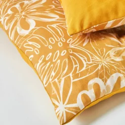 Long coussin déco imprimé feuillage