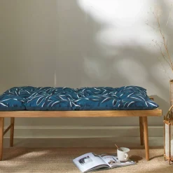 Long coussin de sol imprimé feuillage
