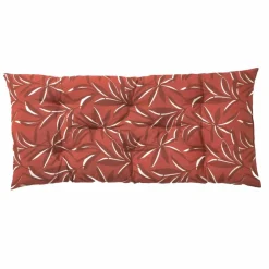 Long coussin de sol imprimé feuillage
