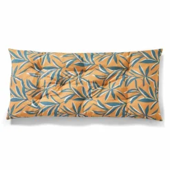 Long coussin de sol imprimé feuillage