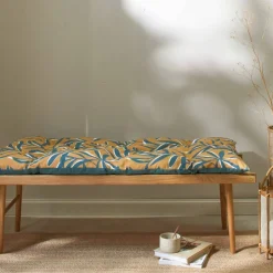 Long coussin de sol imprimé feuillage