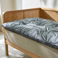 Long coussin de sol imprimé feuillage