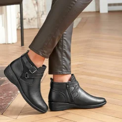 Low-boots confort compensées et zippées