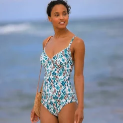 Maillot de bain 1 pièce avec armatures imprimé Tanza