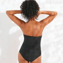 Maillot de bain 1 pièce bustier Solaro uni , bretelles amovibles