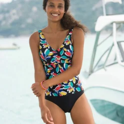 Maillot de bain 1 pièce de bain imprimé Boruca- effet tankini