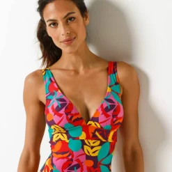 Maillot de bain 1 pièce forme foulard imprimé Cayetana - sans armatures