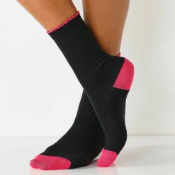Mi-chaussettes contrastées - lot de 5 paires