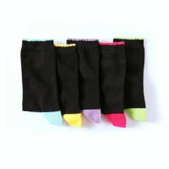 Mi-chaussettes contrastées - lot de 5 paires