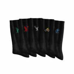 Mi-chaussettes fantaisie "sport" - lot de 5 paires
