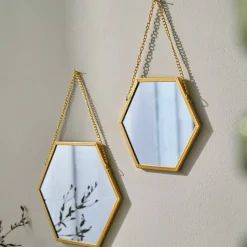 Miroir hexagonal - lot de 2