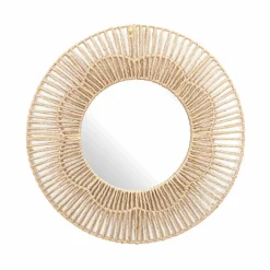 Miroir rond en corde