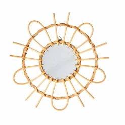 Miroir rond rotin - lot de 3
