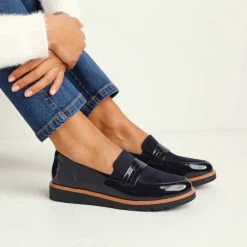 Mocassins bi-matière
