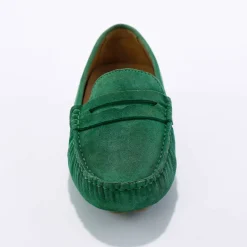 Mocassins en cuir velours