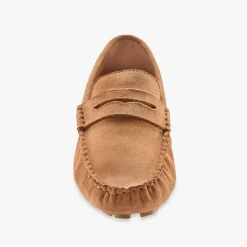 Mocassins en cuir velours