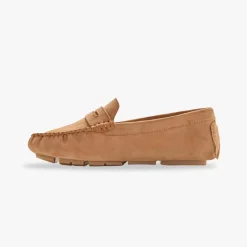 Mocassins en cuir velours