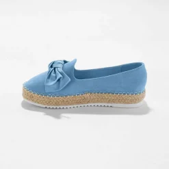 Mocassins espadrilles noeud à semelle corde crantée