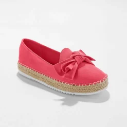 Mocassins espadrilles noeud à semelle corde crantée