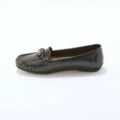 Mocassins à mors, effet métallisé