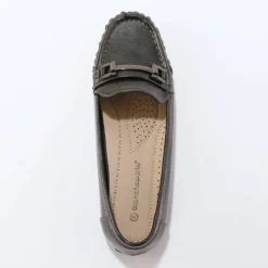 Mocassins à mors, effet métallisé