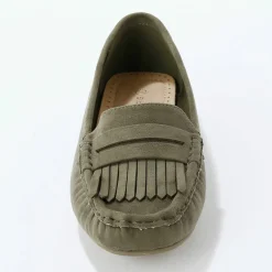 Mocassins souples textile microfibre
