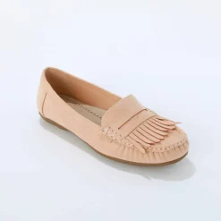 Mocassins souples textile microfibre