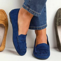 Mocassins souples textile microfibre