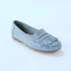 Mocassins souples textile microfibre