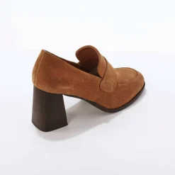 Mocassin à talon croûte de cuir