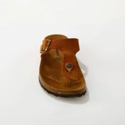 Mule entredoigt croûte de cuir certifié LWG
